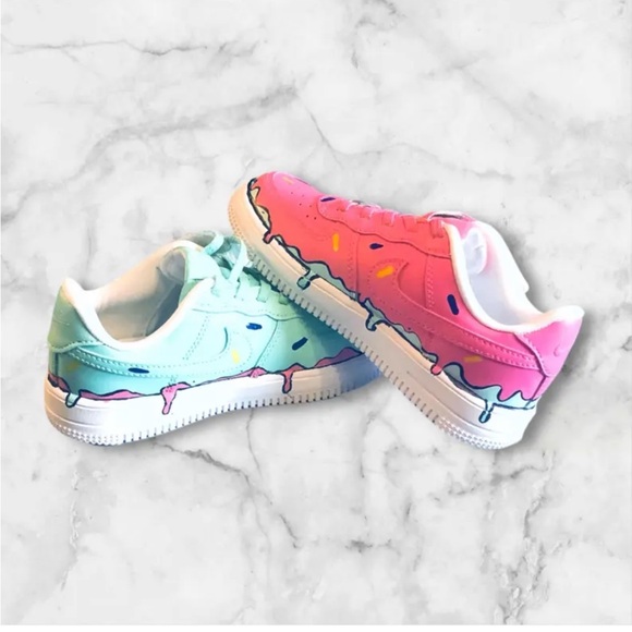 Painted Custom Air Force One Nike AF1 Cool Trending Ice Cream